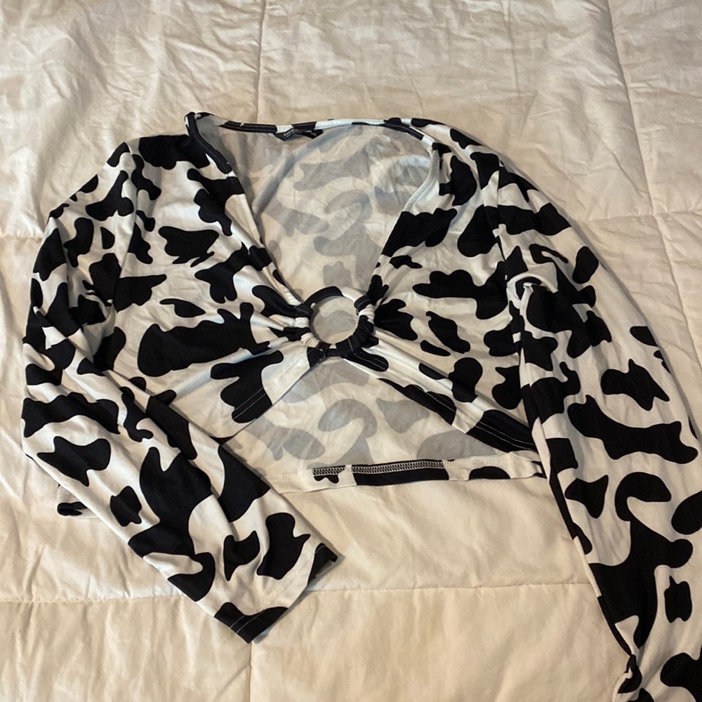 Cow Print crop top